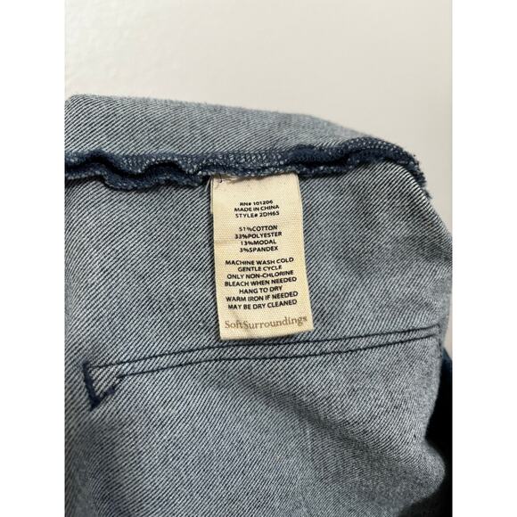 SOFT SURROUNDINGS Elastic Waist Flare Jeans Size XS - Picture 5 of 6